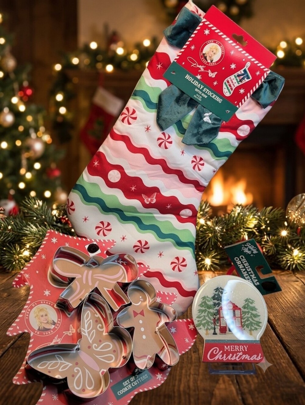 Dolly Parton Holiday Stocking, Cookie Cutters and Ornament
